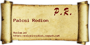 Palcsi Rodion névjegykártya